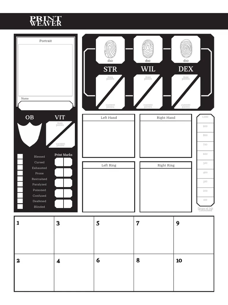 Print Weaver Fillable Sheet PDF Graphic Design Printing