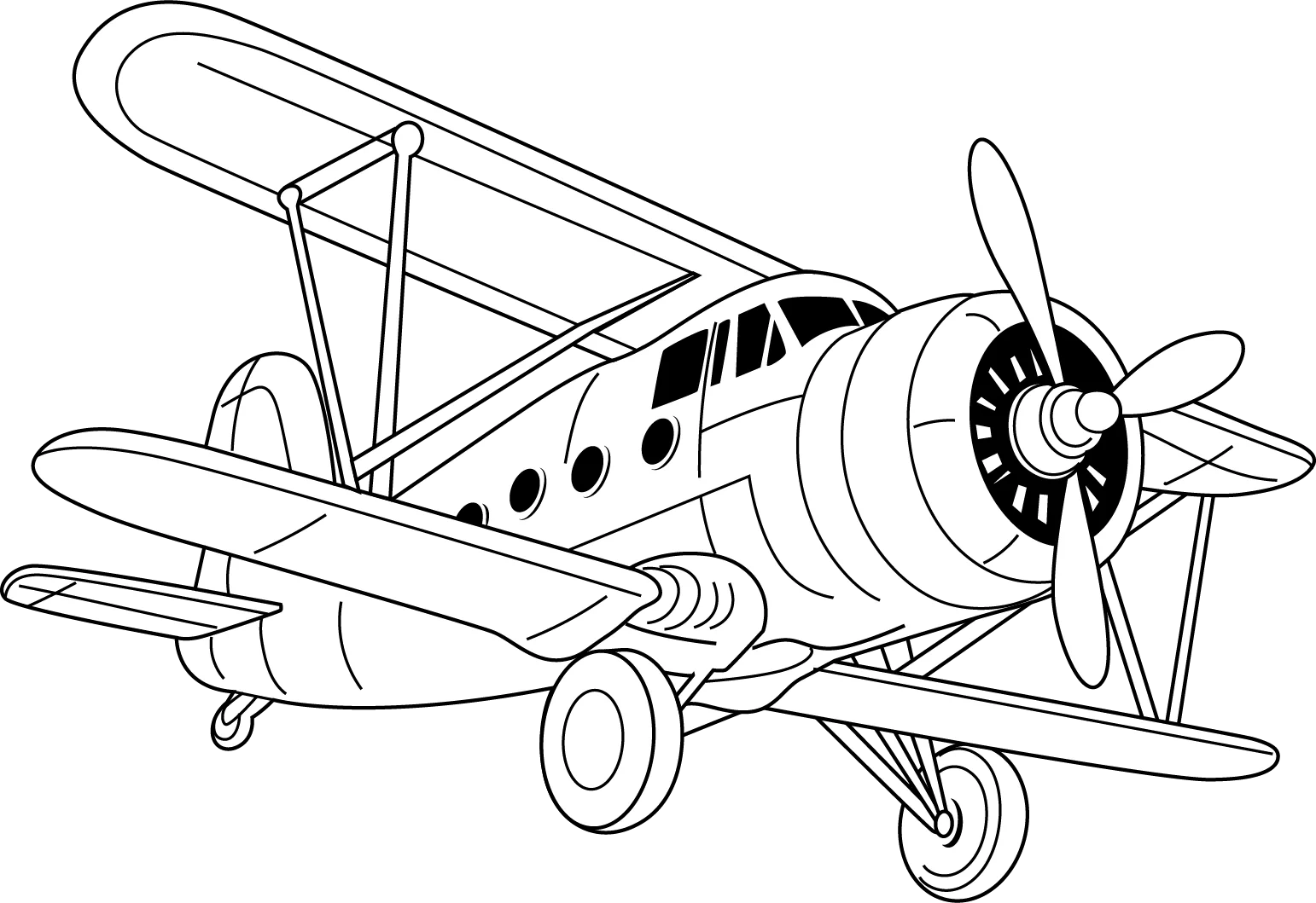 printable aeroplane coloring page