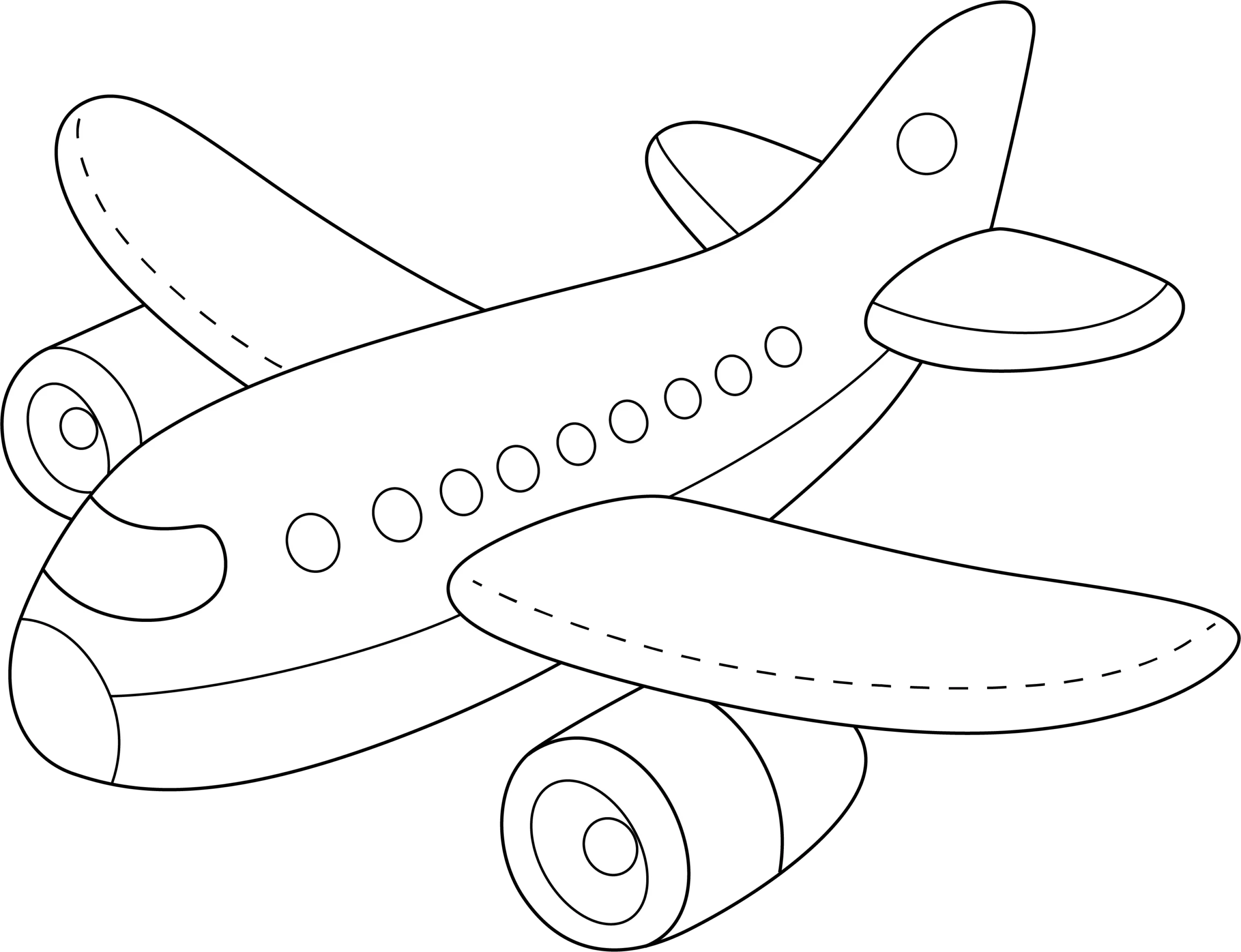 printable airplane coloring page