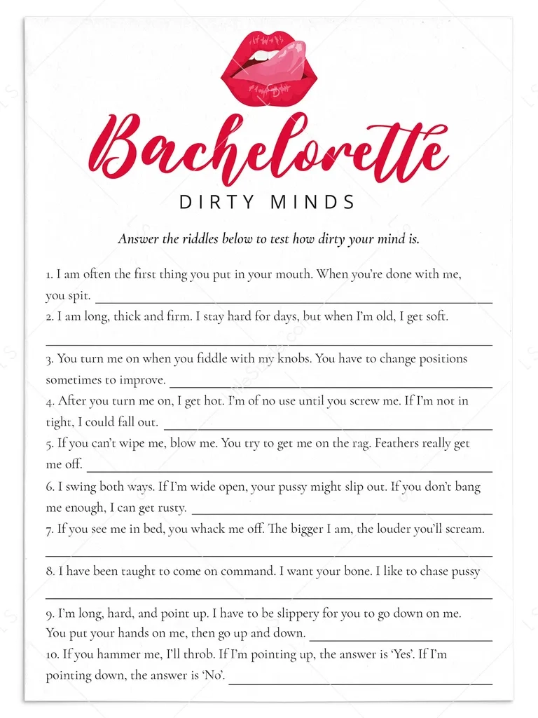 Printable Bachelorette Party Games You ll Stan