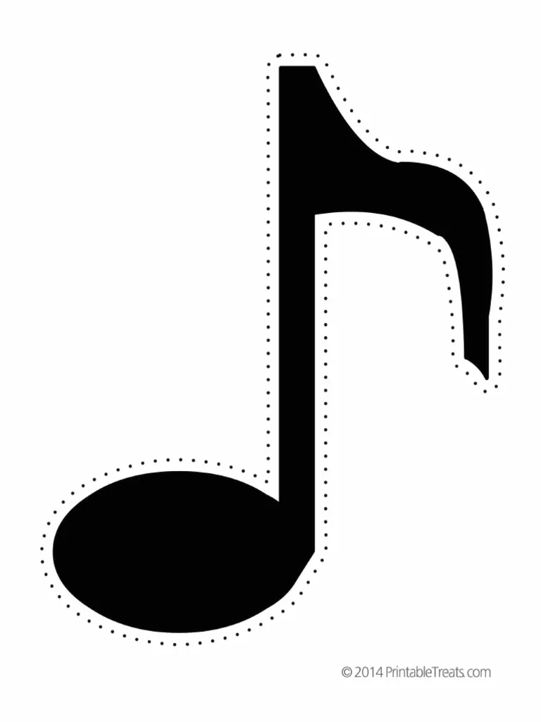 Printable Black Music Note Cut Outs PDF PDF