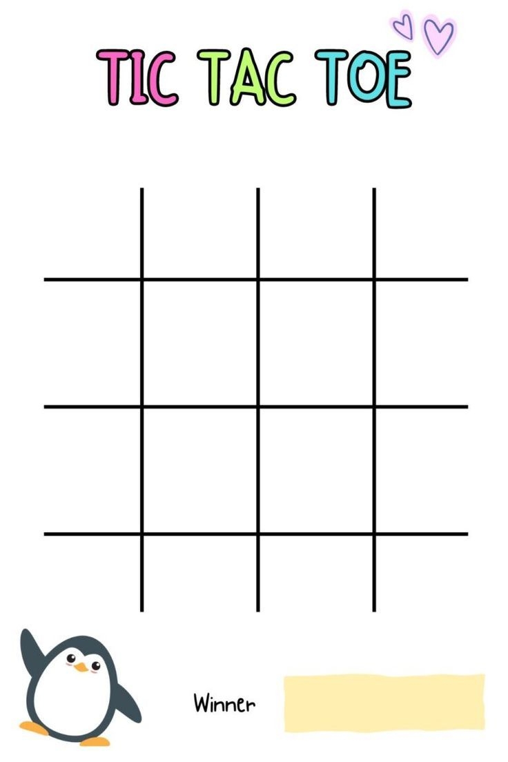 Printable Tic Tac Toe Board