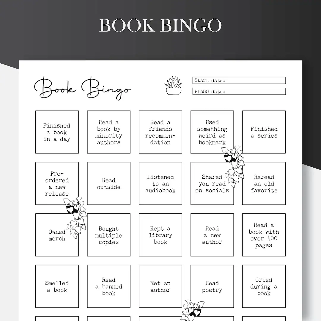 Printable Reading Bingo Cards