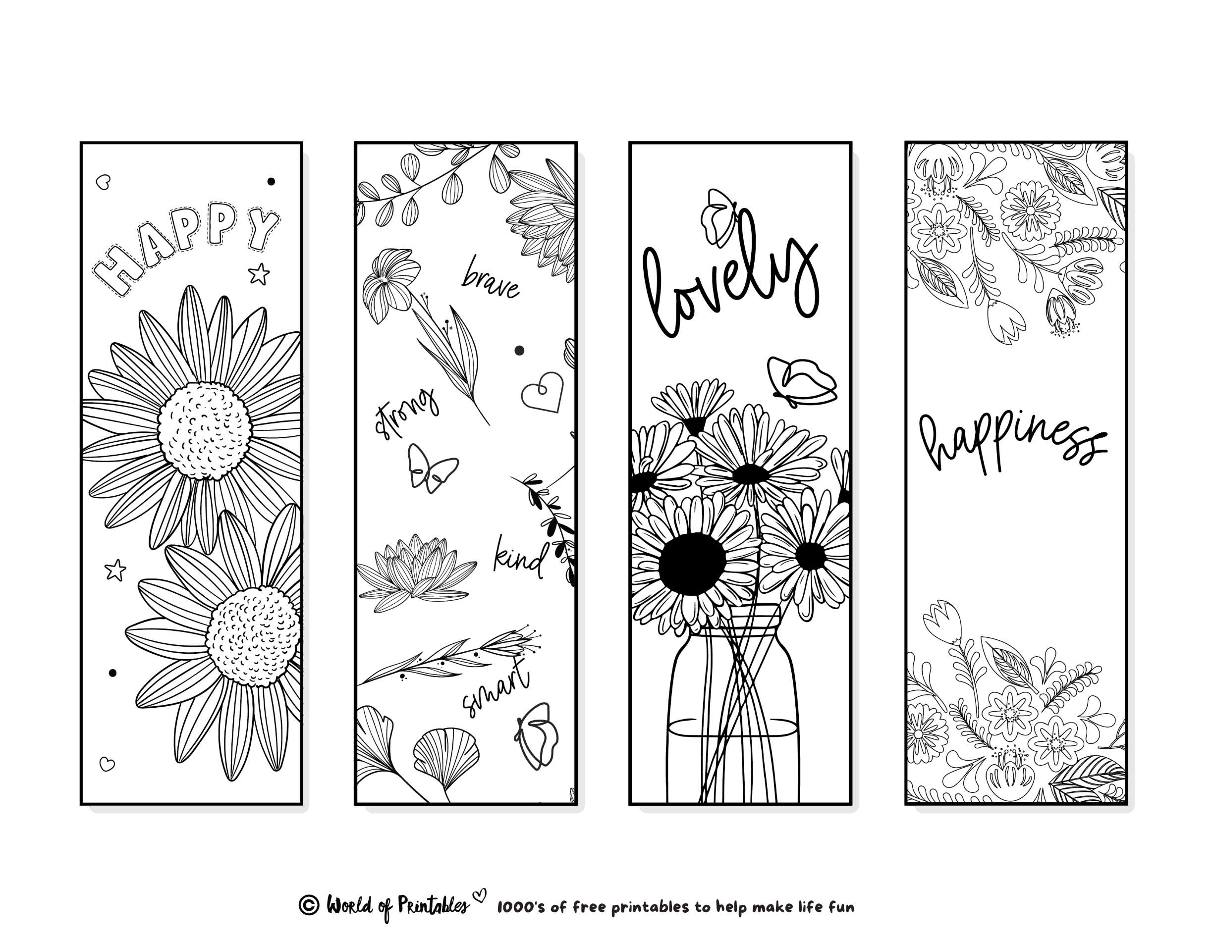 Free Printable Color Bookmarks