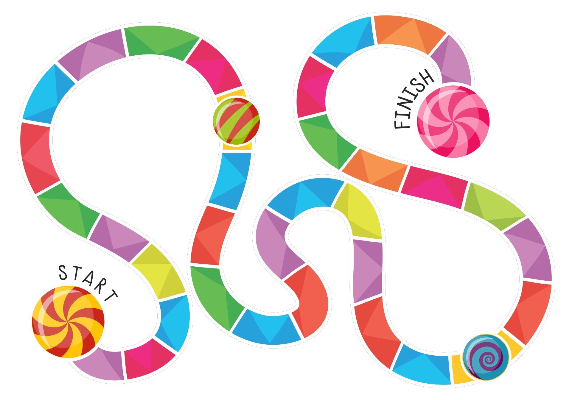 Printable Candyland Game Board Template