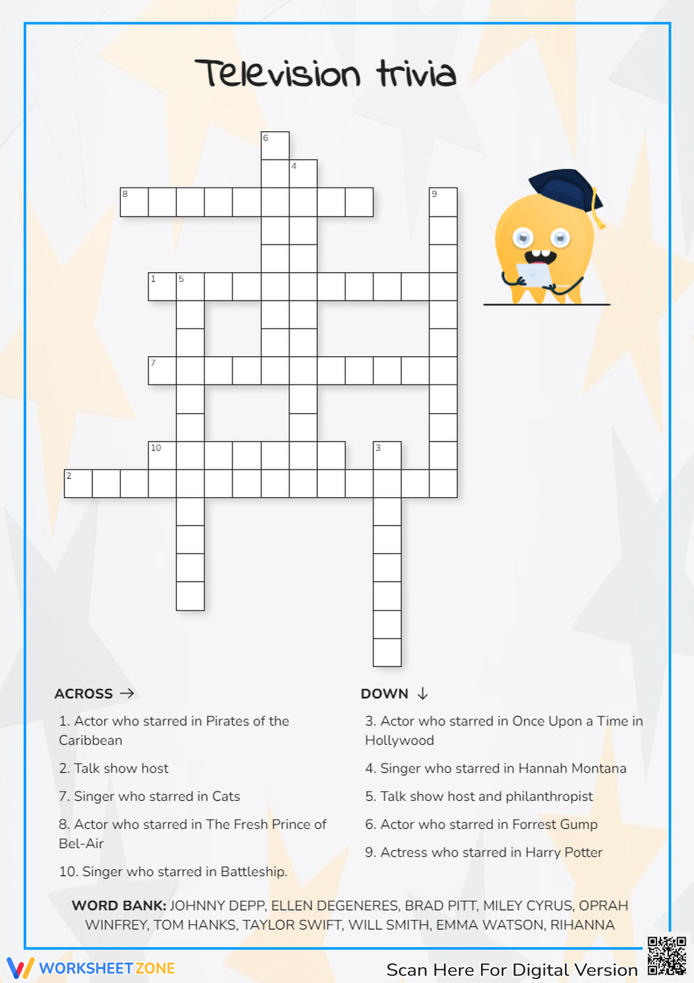 Printable Celebrity Crossword Puzzles
