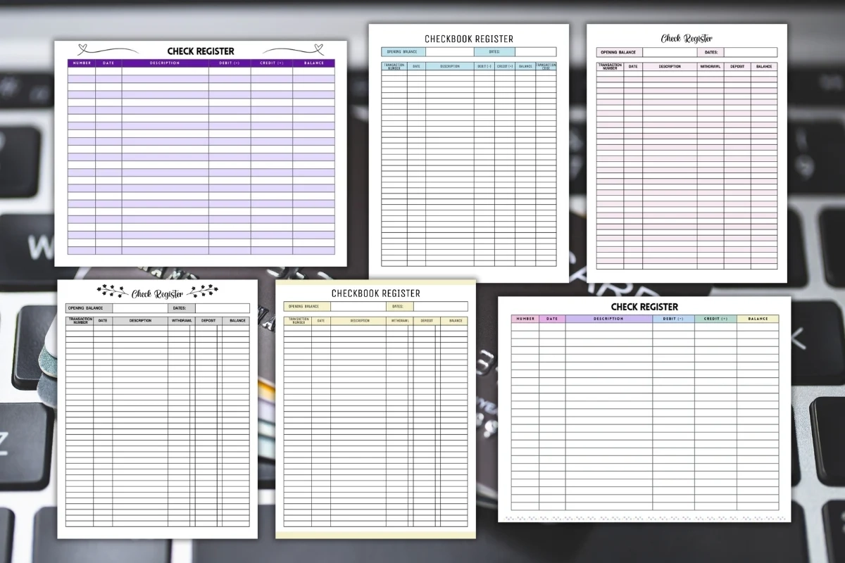 Free Printable Check Registers