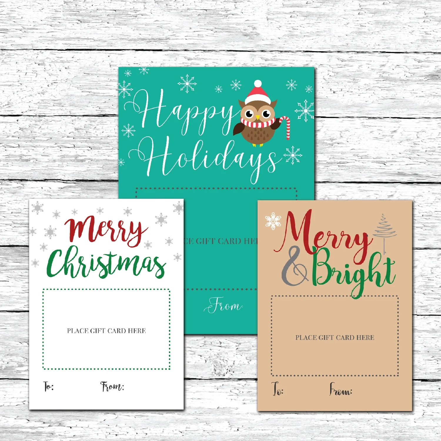 Printable Christmas Gift Card Holders Taylor George Designs