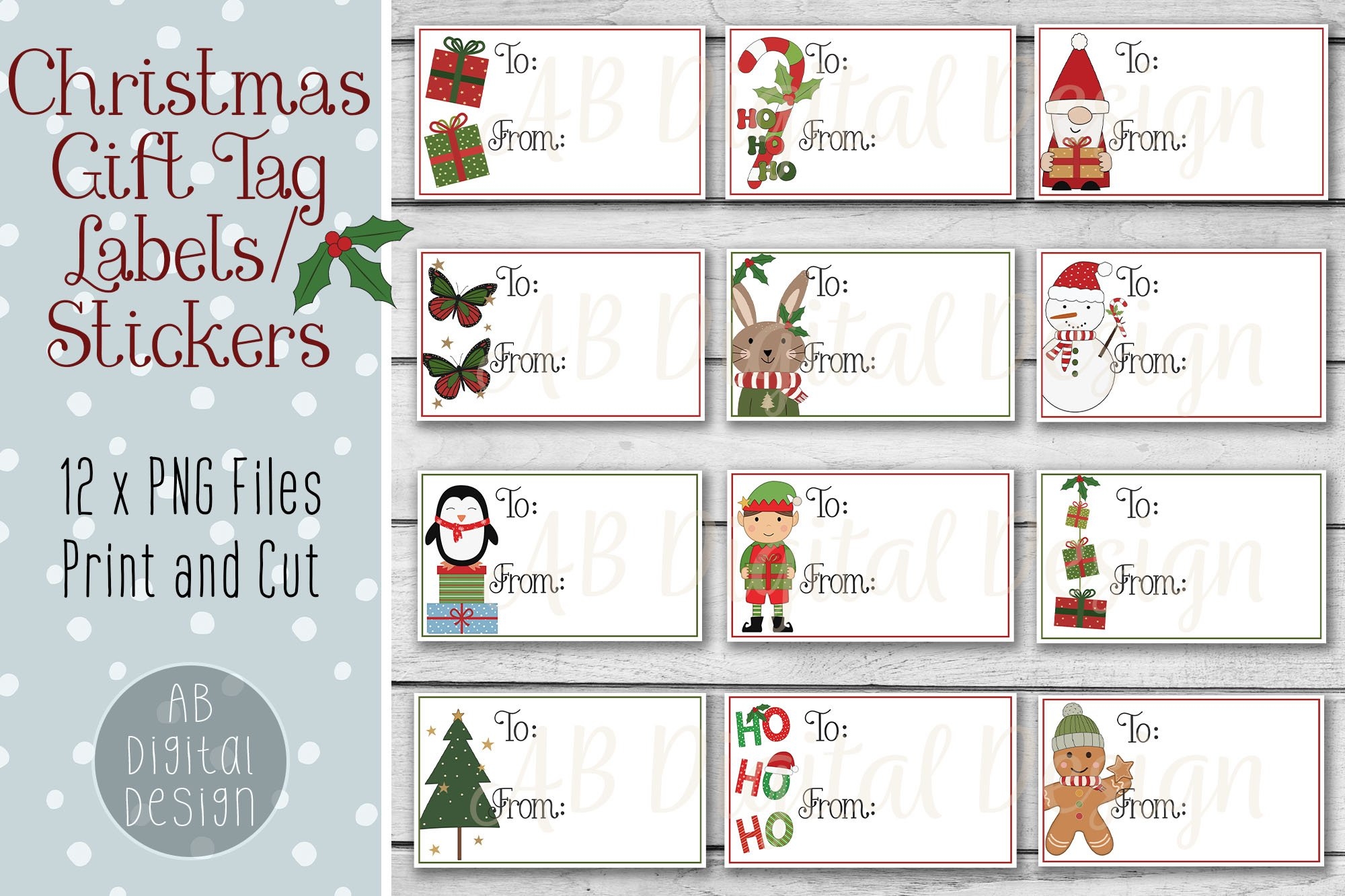 Printable Xmas Stickers