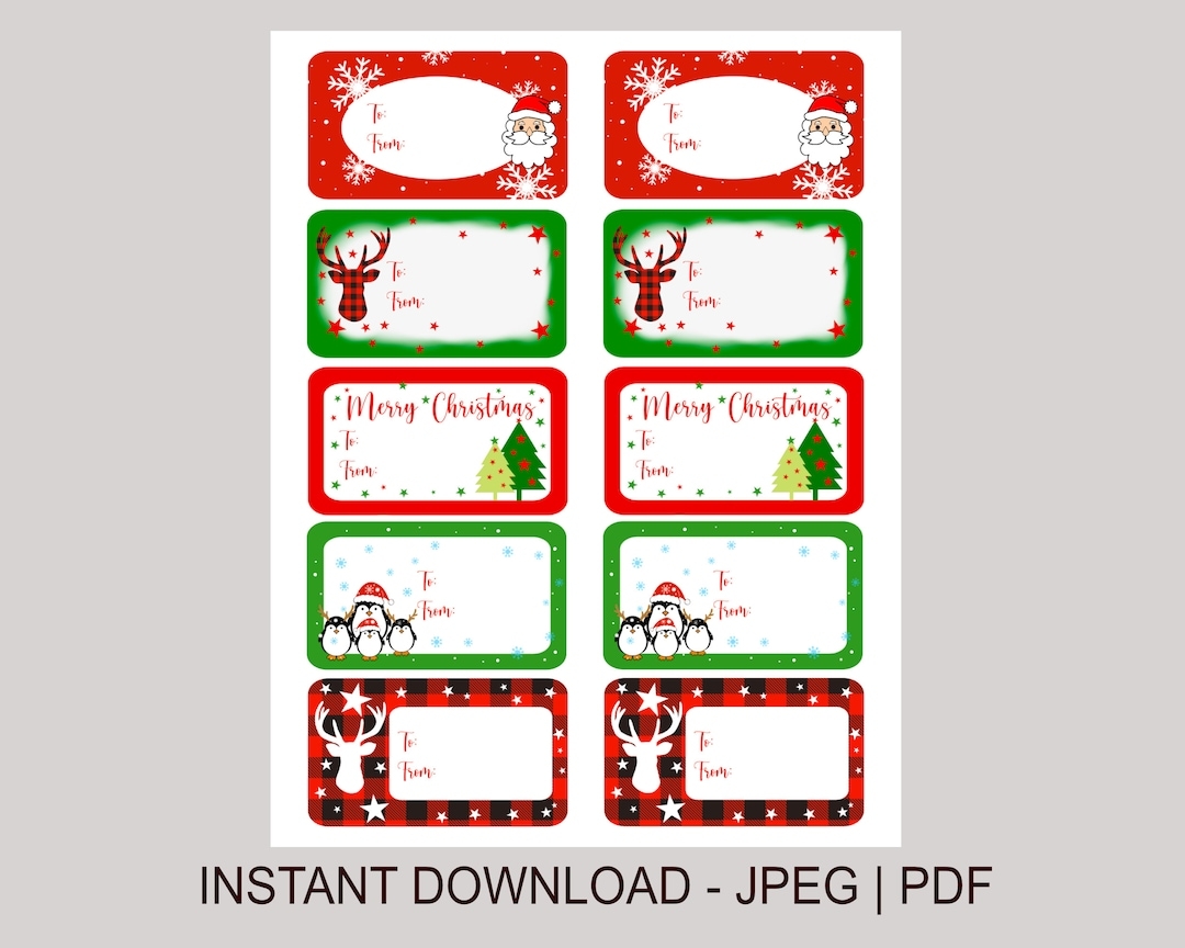 Printable Xmas Name Tags