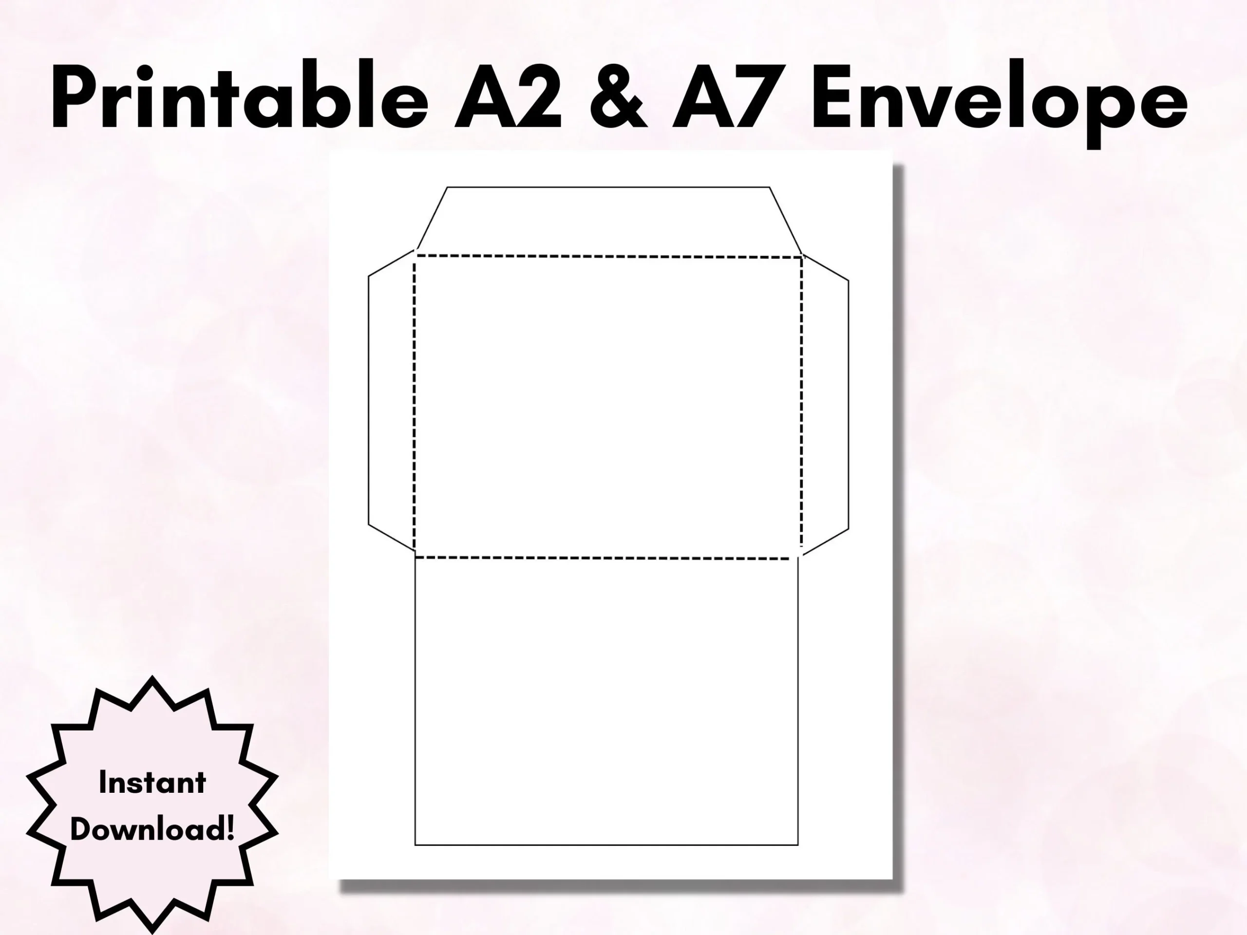 Printable Envelope Template A2 Envelope Template A7 Envelope 