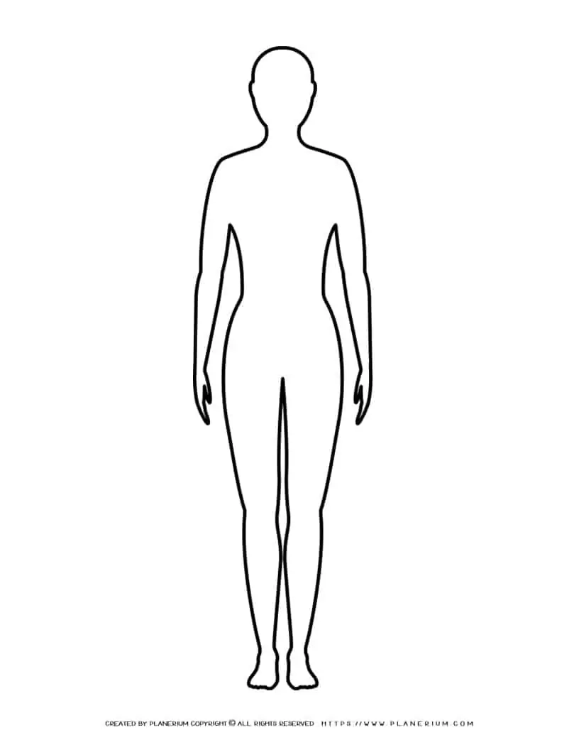 Printable Female Body Outline For Classroom Activities