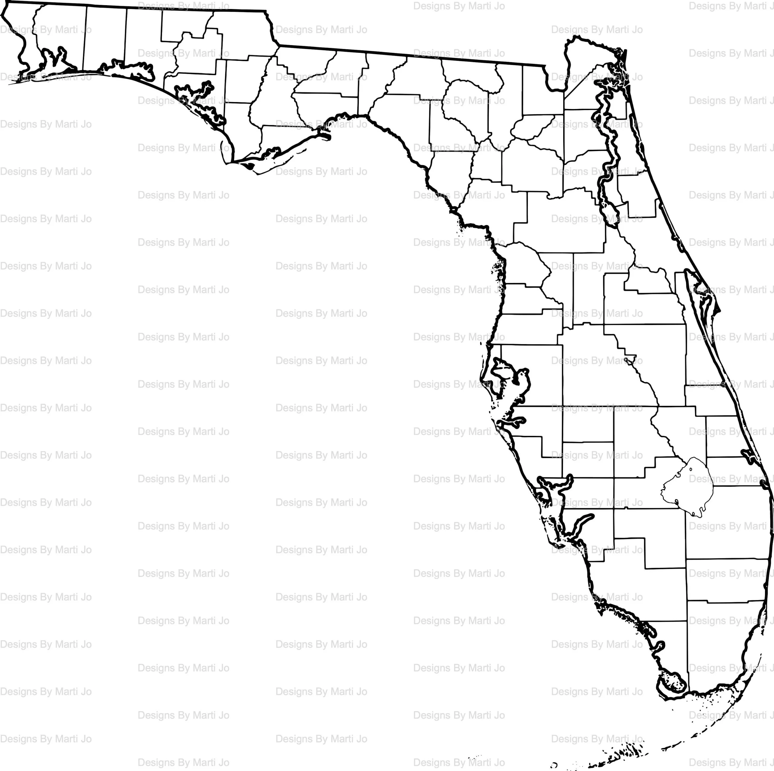 Printable Florida County Map