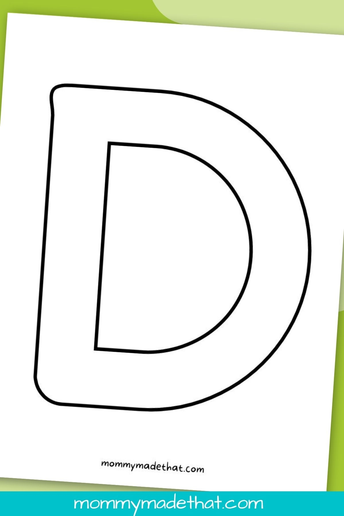 Printable Letter D Grab The Free Template 