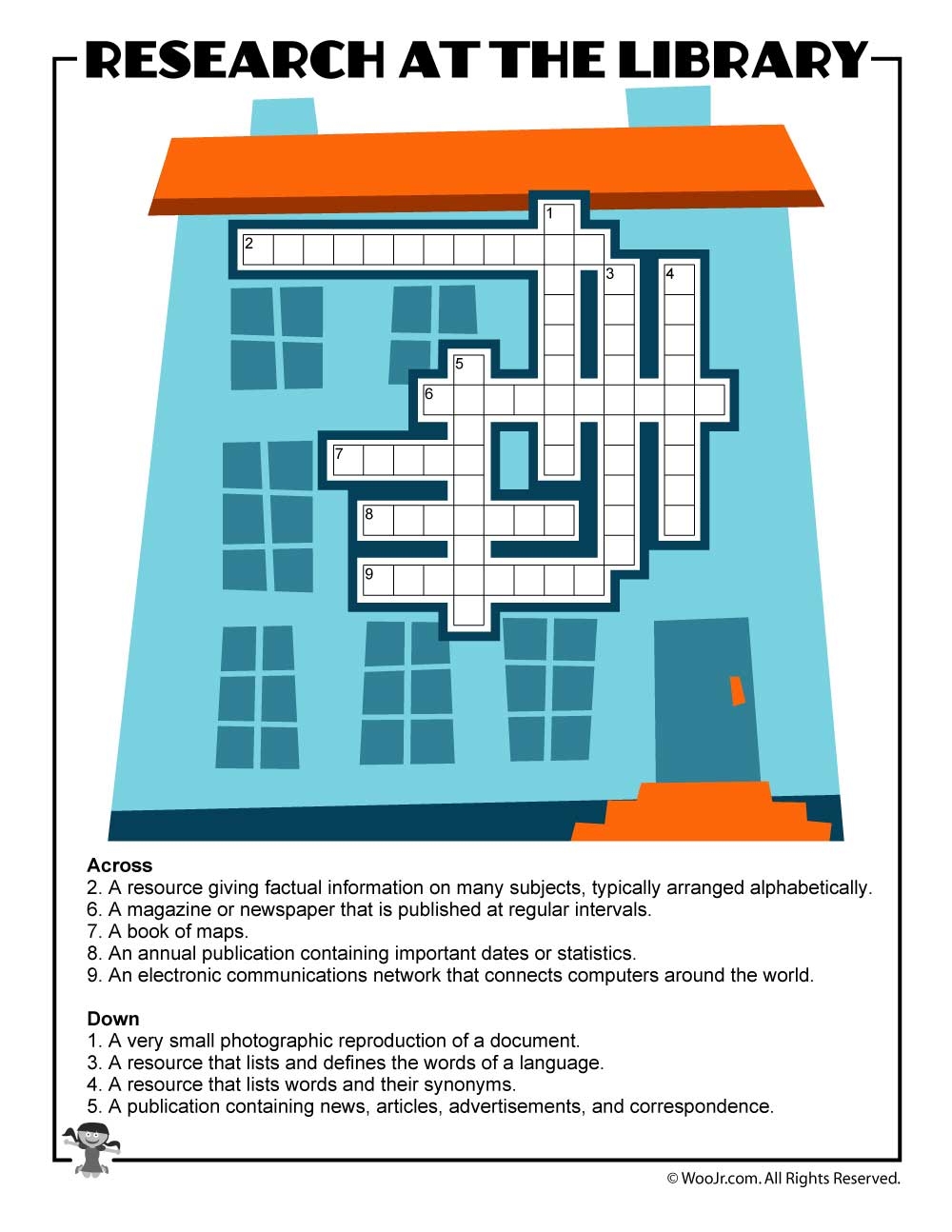 Free Printable Library Crossword Puzzles