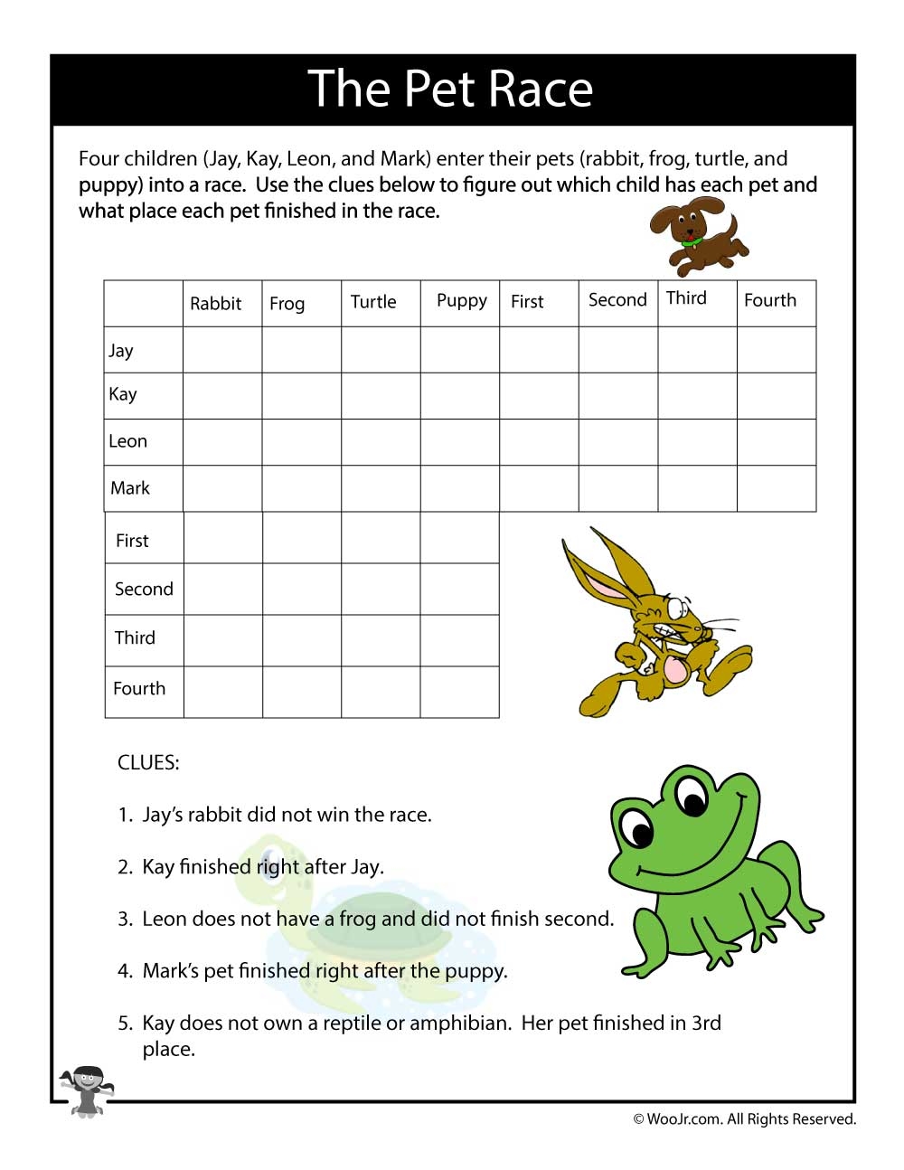 Logic Grids Printable