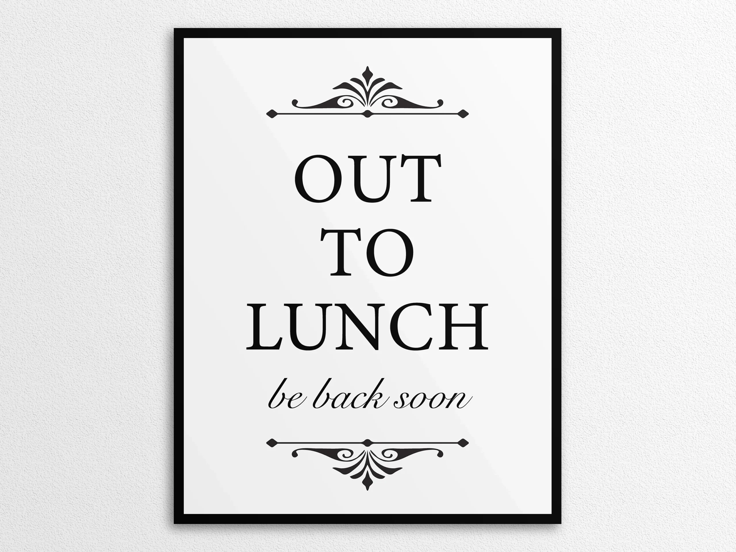Printable Out To Lunch Sign Office Decor PNG PDF Etsy Denmark