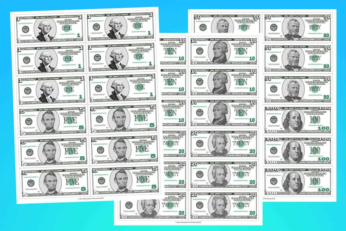 Money Template Printable