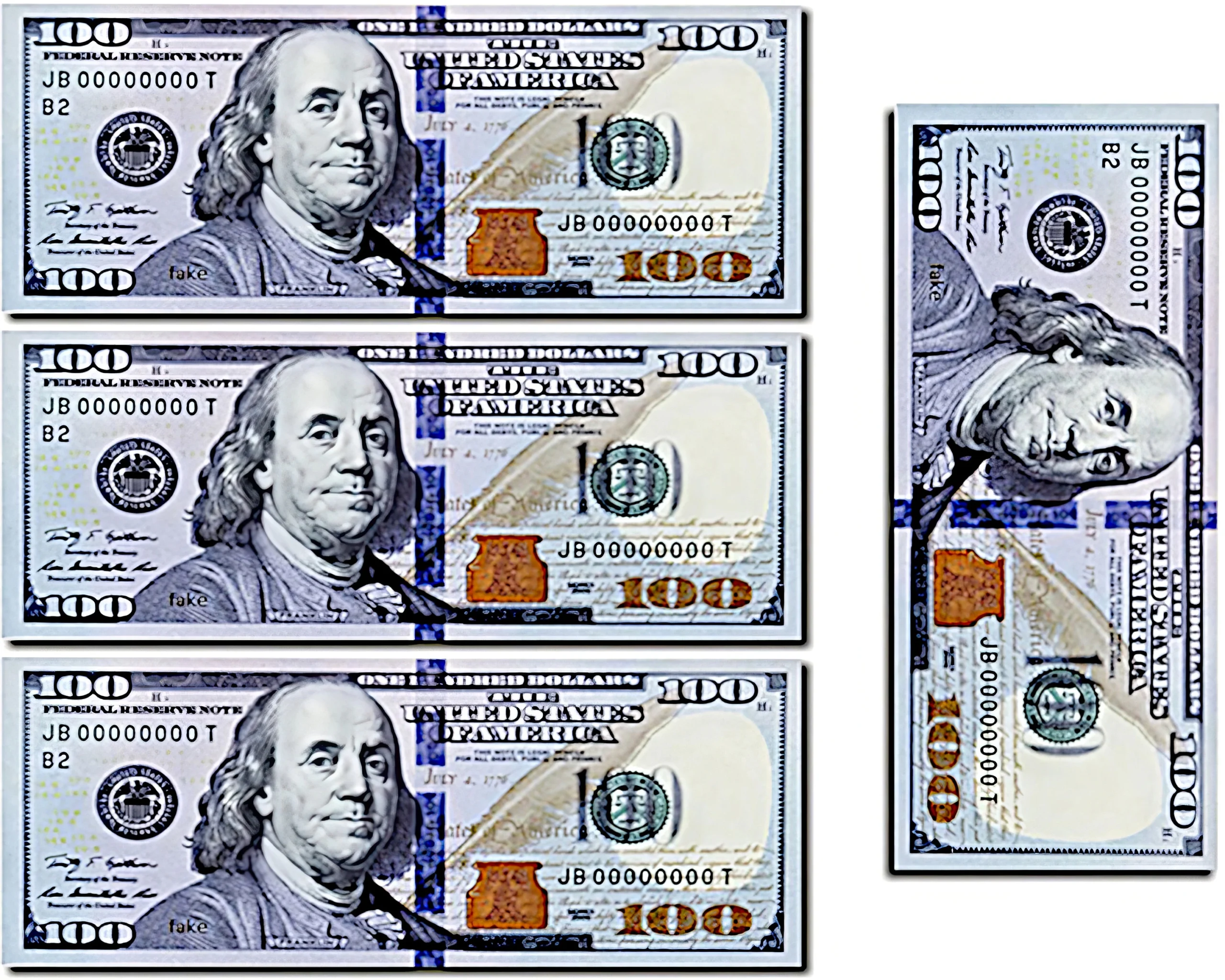 Printable Realistic 100 Bills Etsy