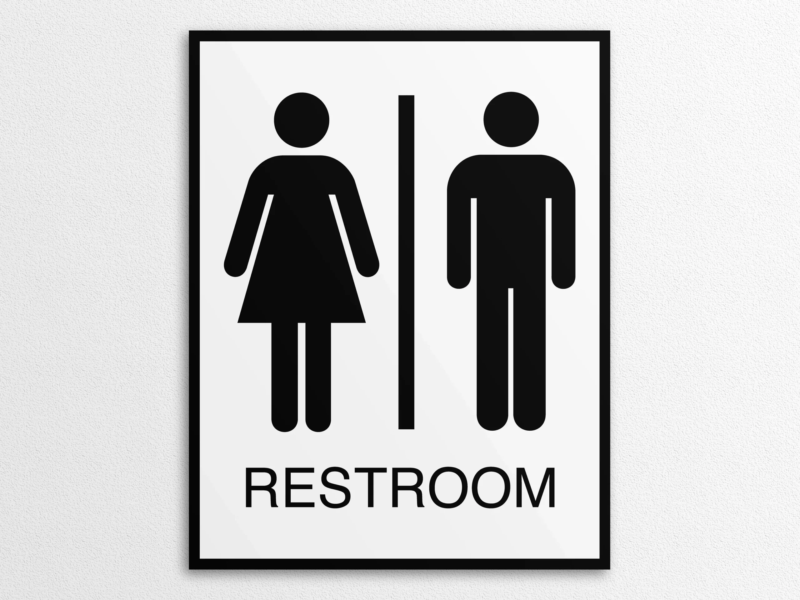 Printable Restroom Sign US Letter And A4 Sizes Instant Download 