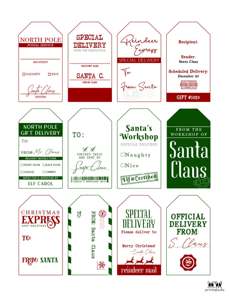 Printable From Santa Labels
