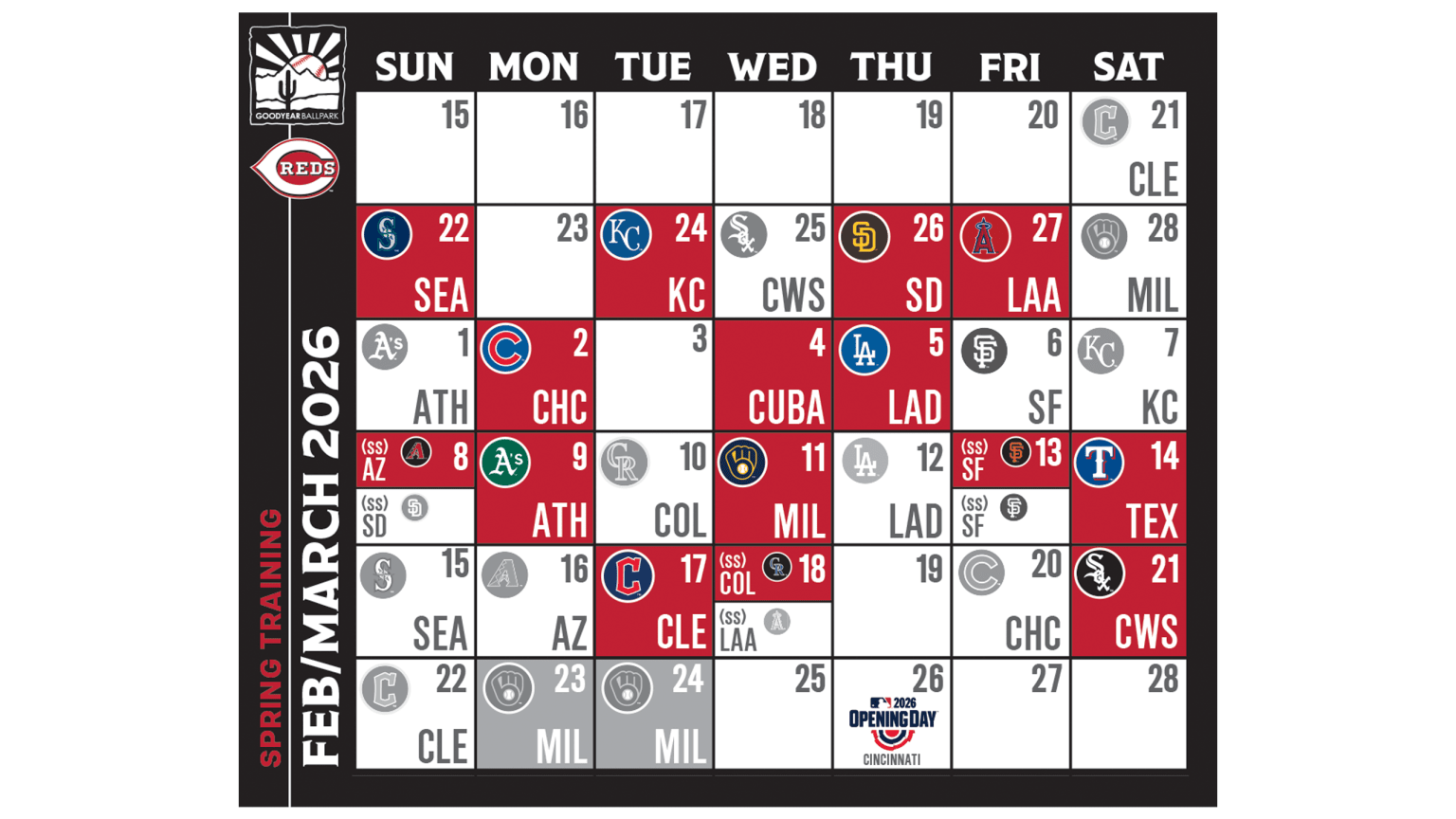 Printable Schedule Schedule Cincinnati Reds