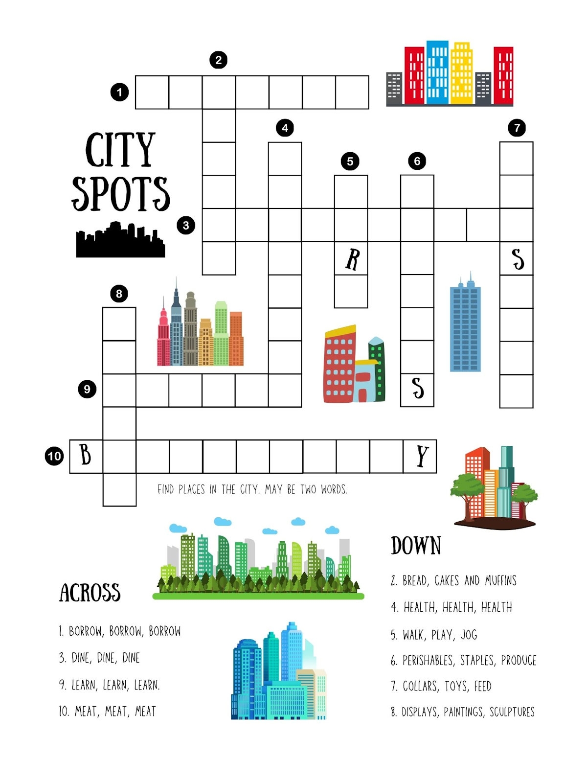 Printable Crossword Puzzles For Seniors