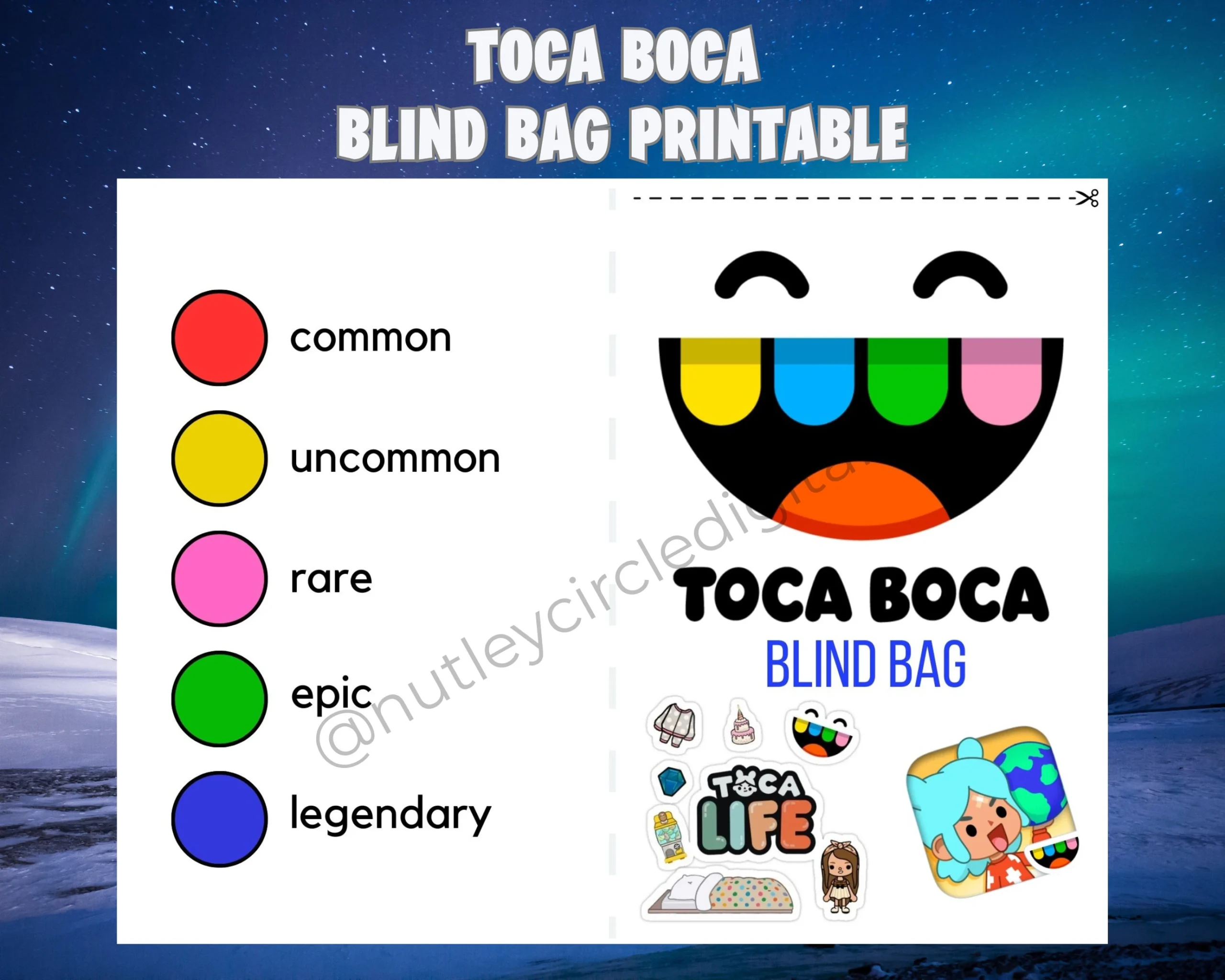 Printable Toca Boca Inspired Printable Blind Bags Fun And 
