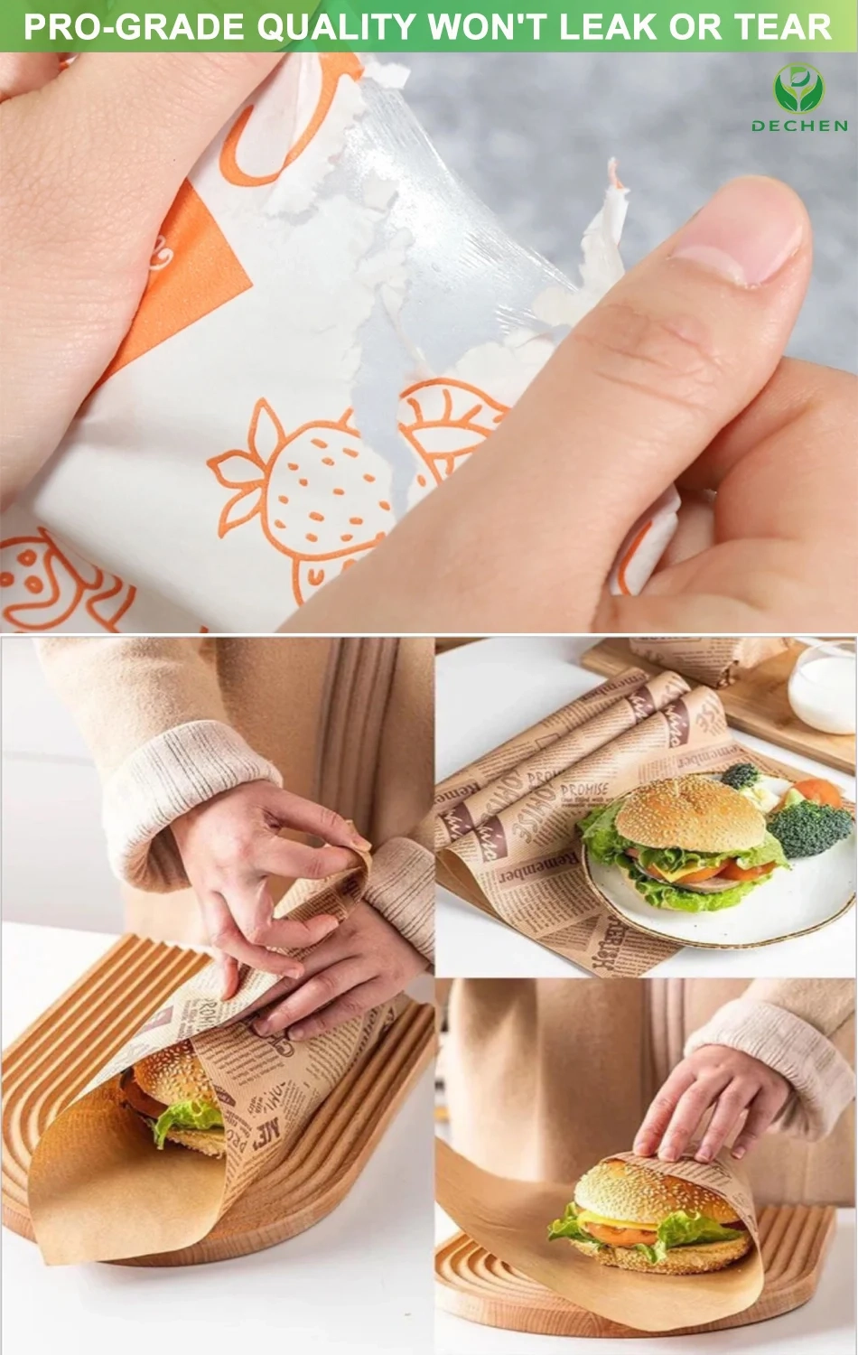 Printable Wax Paper Waxed Food Packaging Wrapper