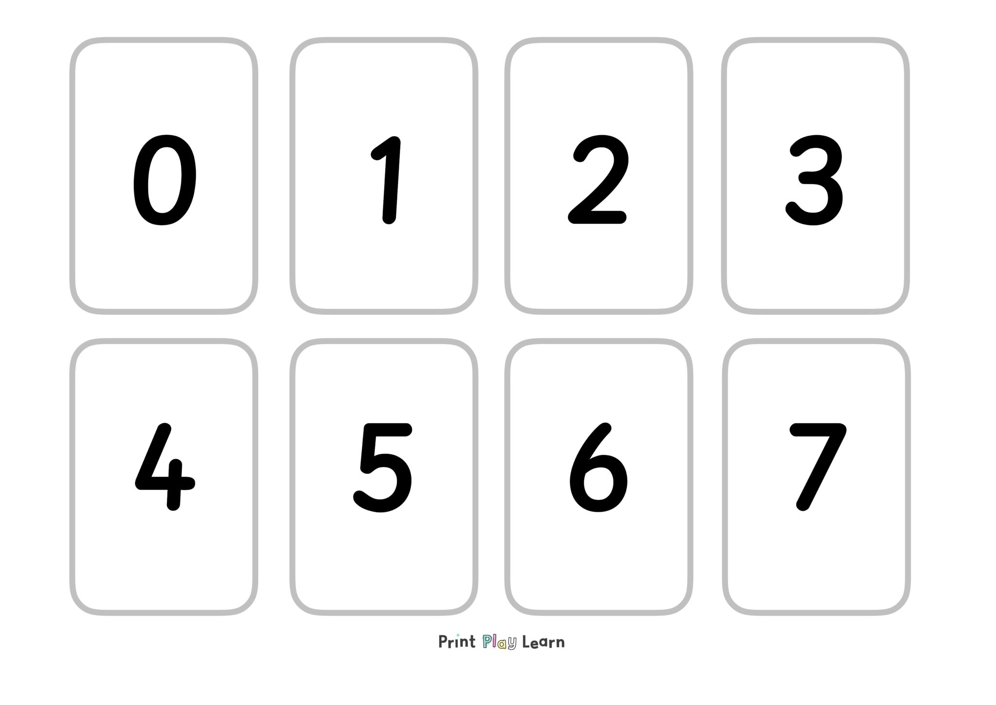 Number Cards Printable