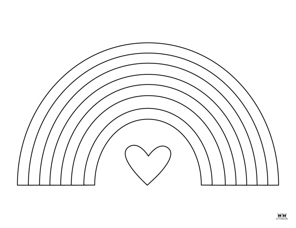 Printable Colouring Pages Of Rainbows