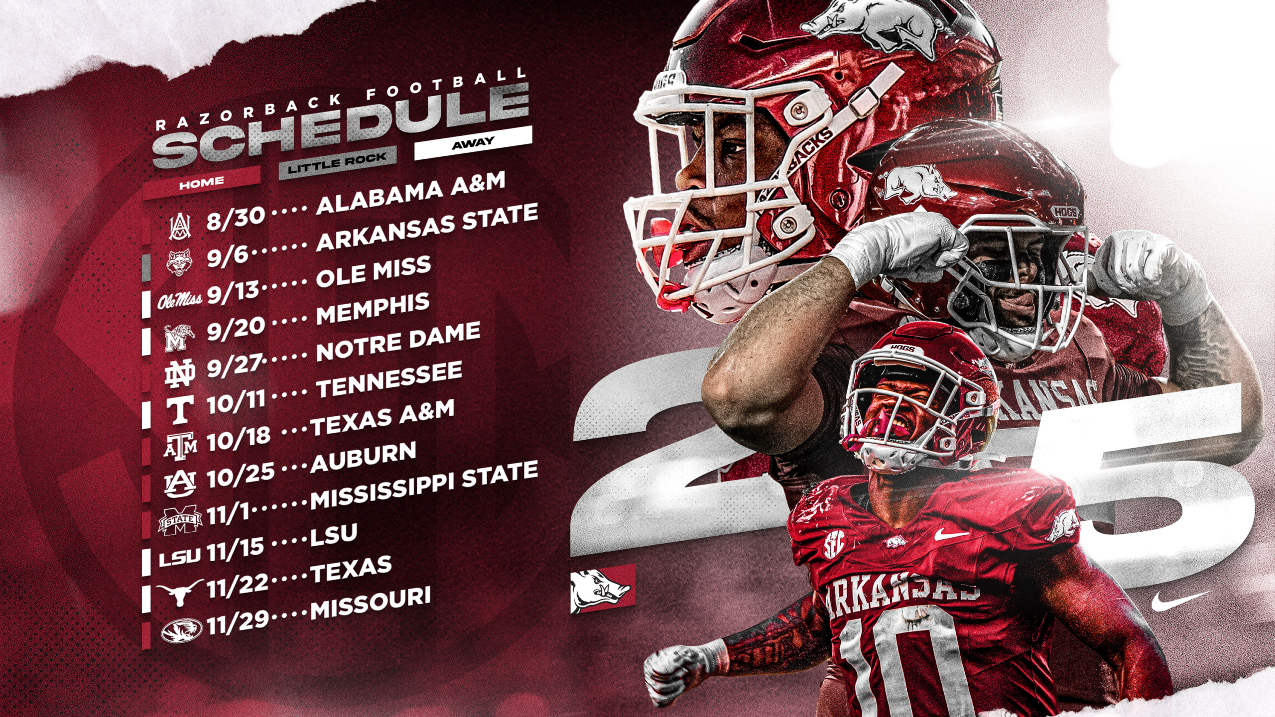 Razorbacks 2025 Schedule Unveiled Arkansas Razorbacks