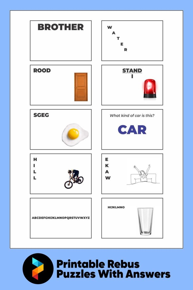 Rebus Printable Puzzles