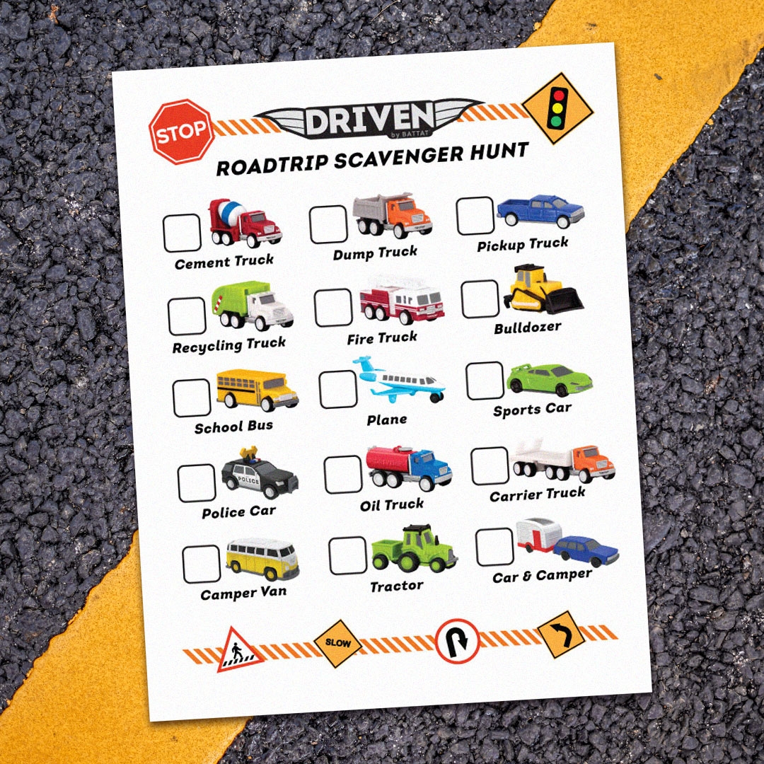 Road Trip Games For Kids Printable Scavenger Hunt Driven 
