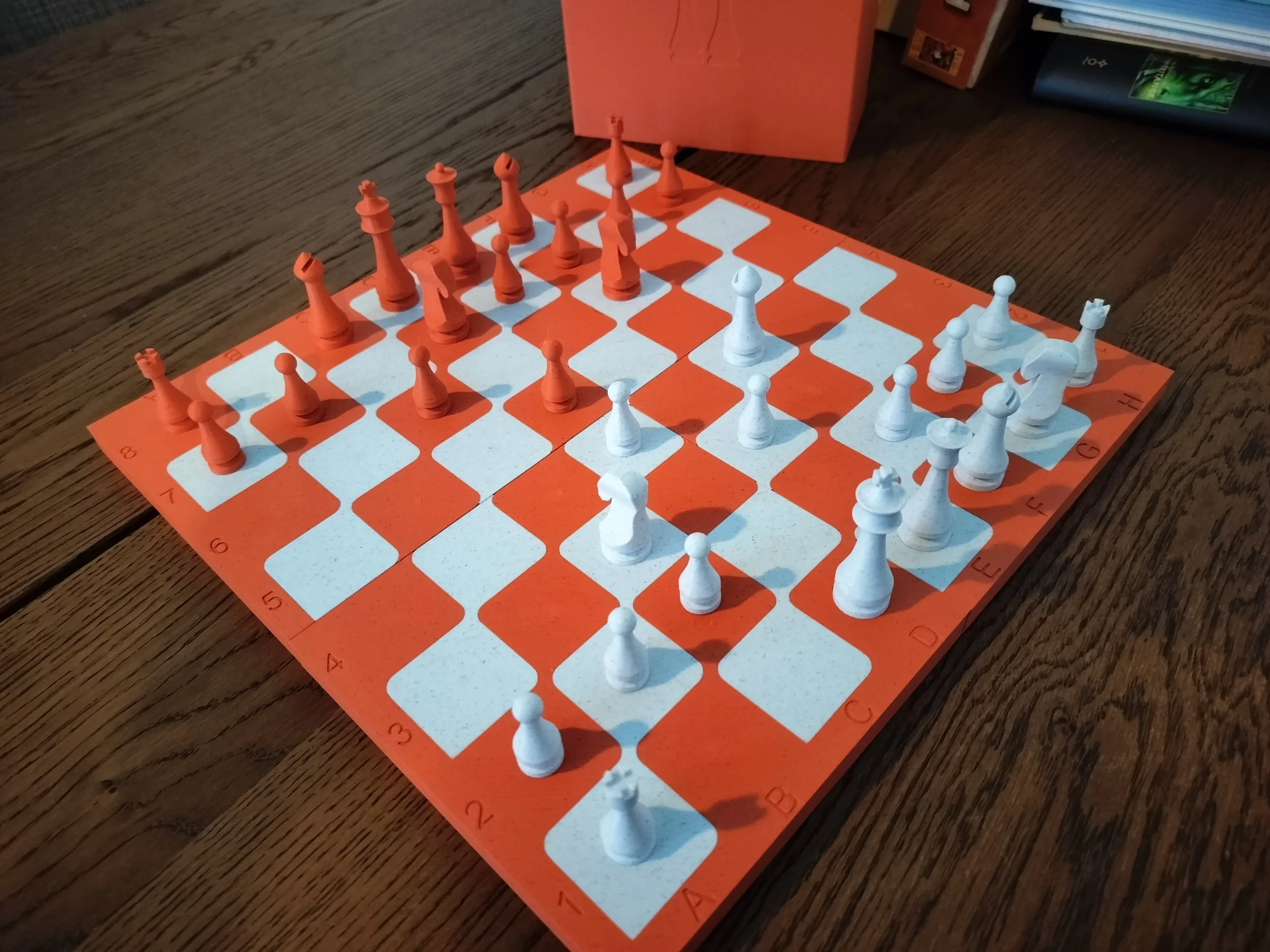 Rounded Pattern 3D Printed Chessboard