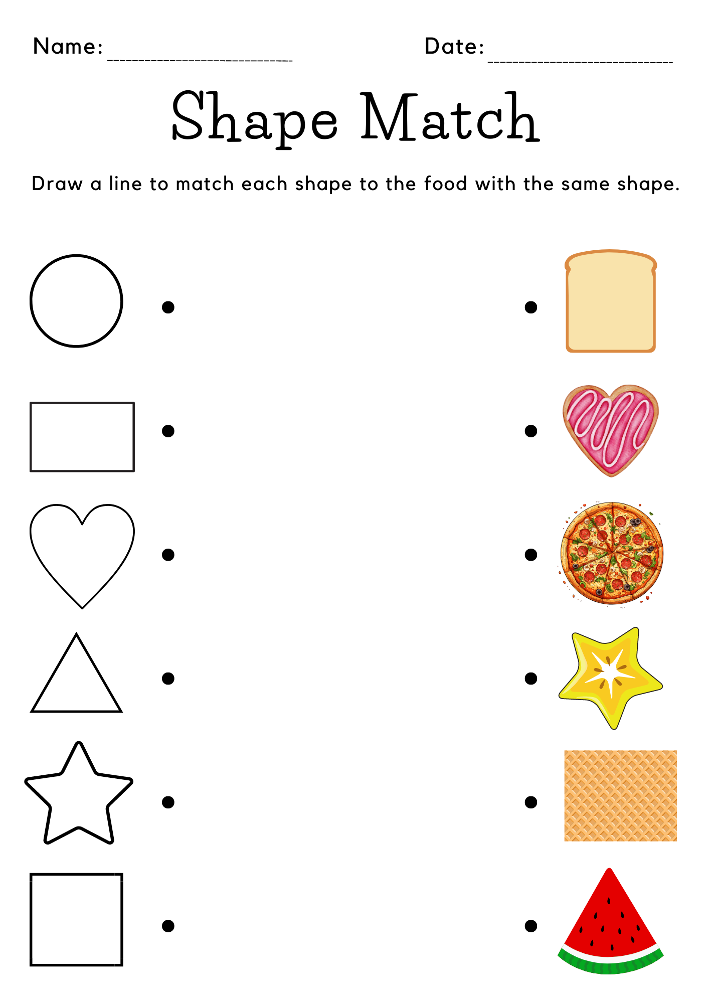 Shape Worksheets For Preschoolers
