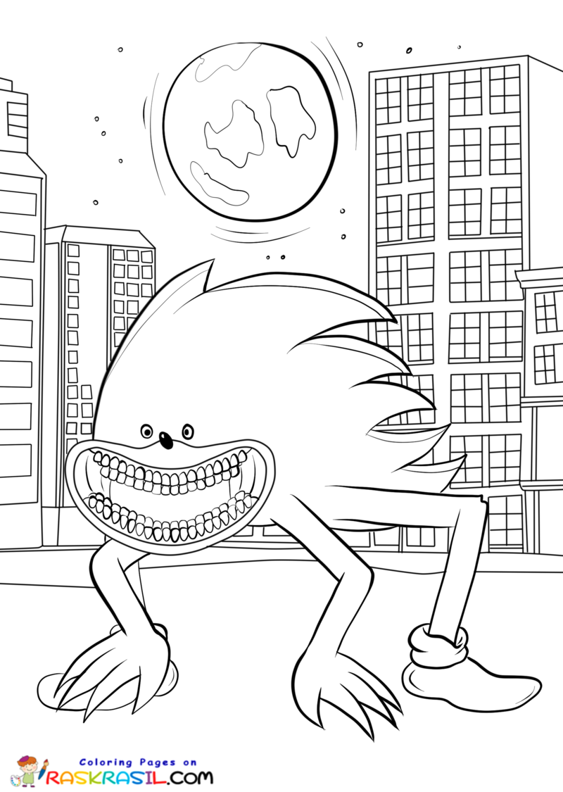 Shin Sonic Coloring Pages
