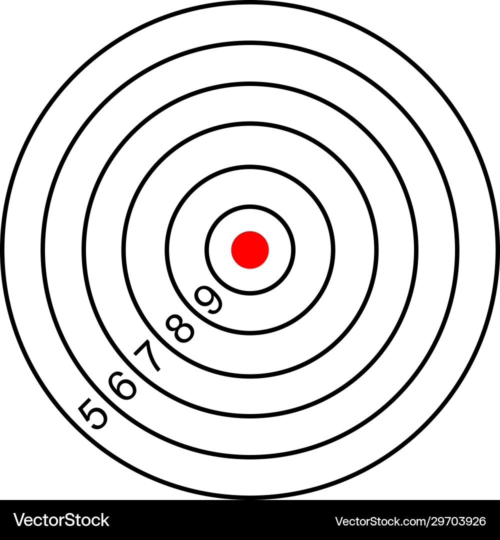 Shooting Archery Target Printable Stock Isolated Royalty Free 