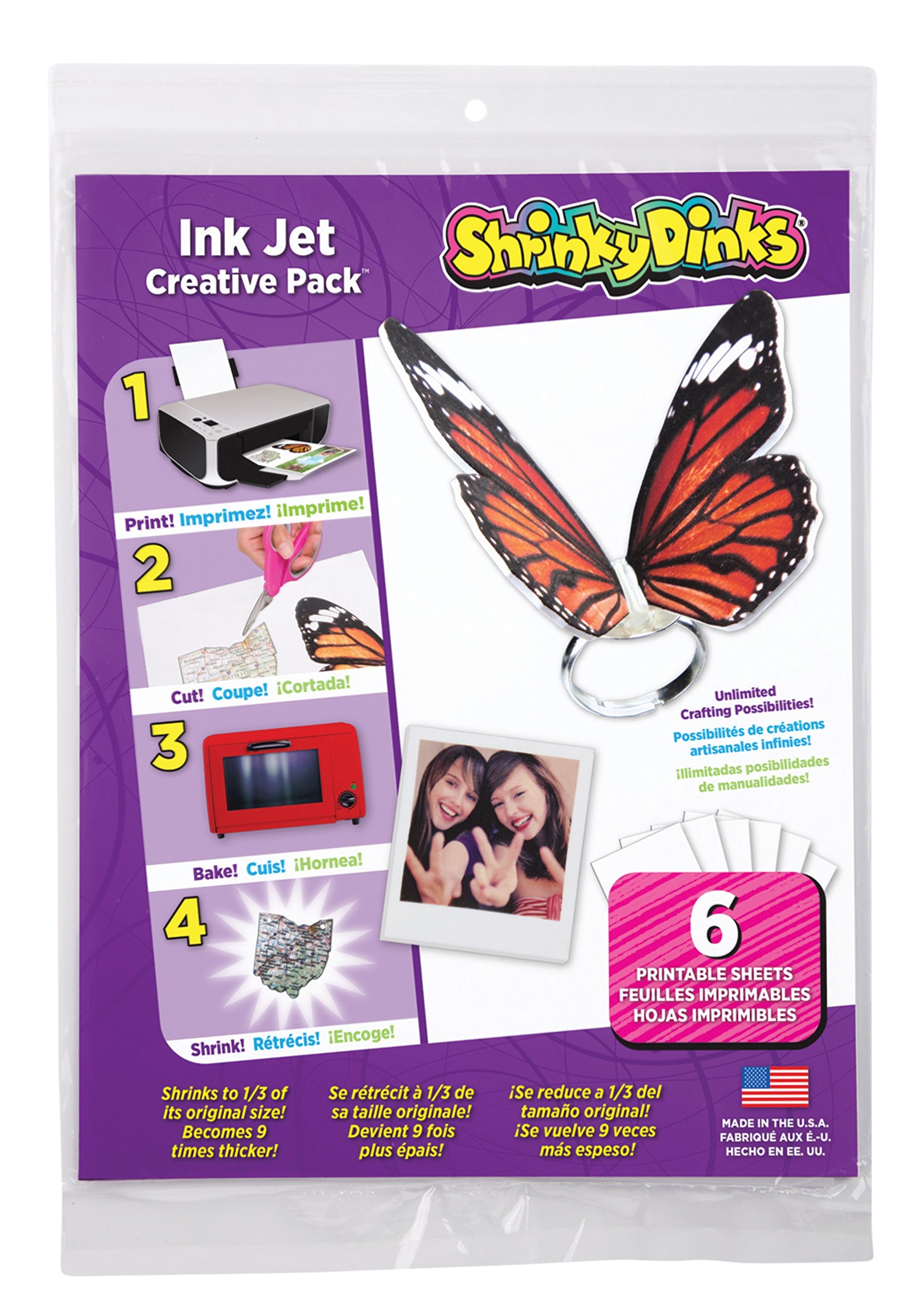 Shrinky Dinks Creative Pack 6 Sheets For Ink Jet Printers Amazon 