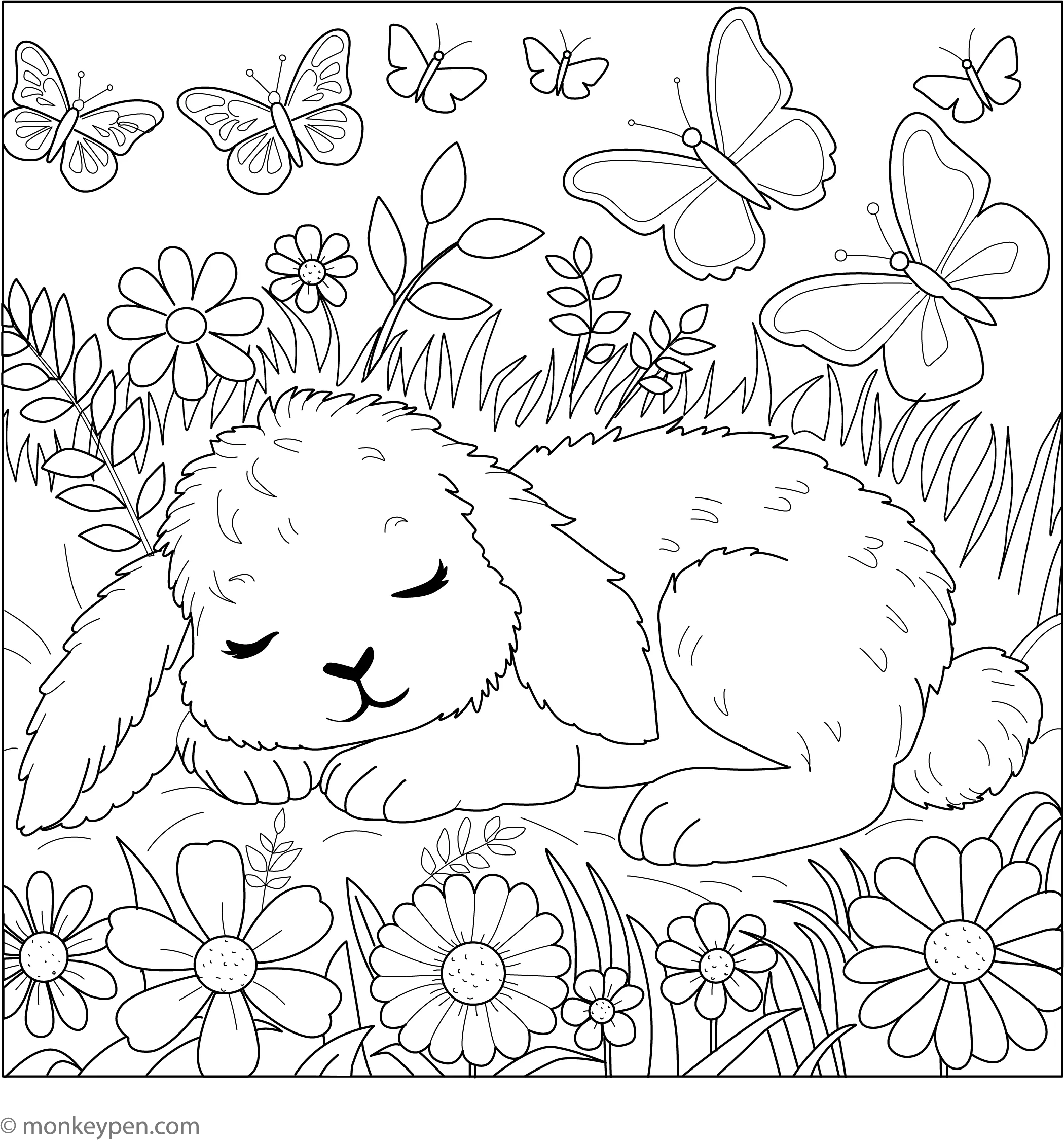 Free Printable Coloring Pages Bunny