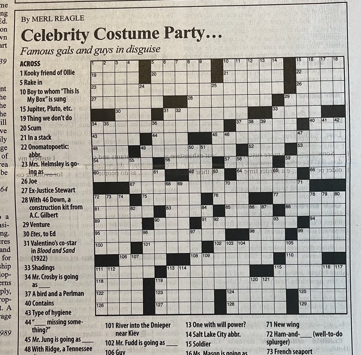 Printable Merl Reagle Crosswords