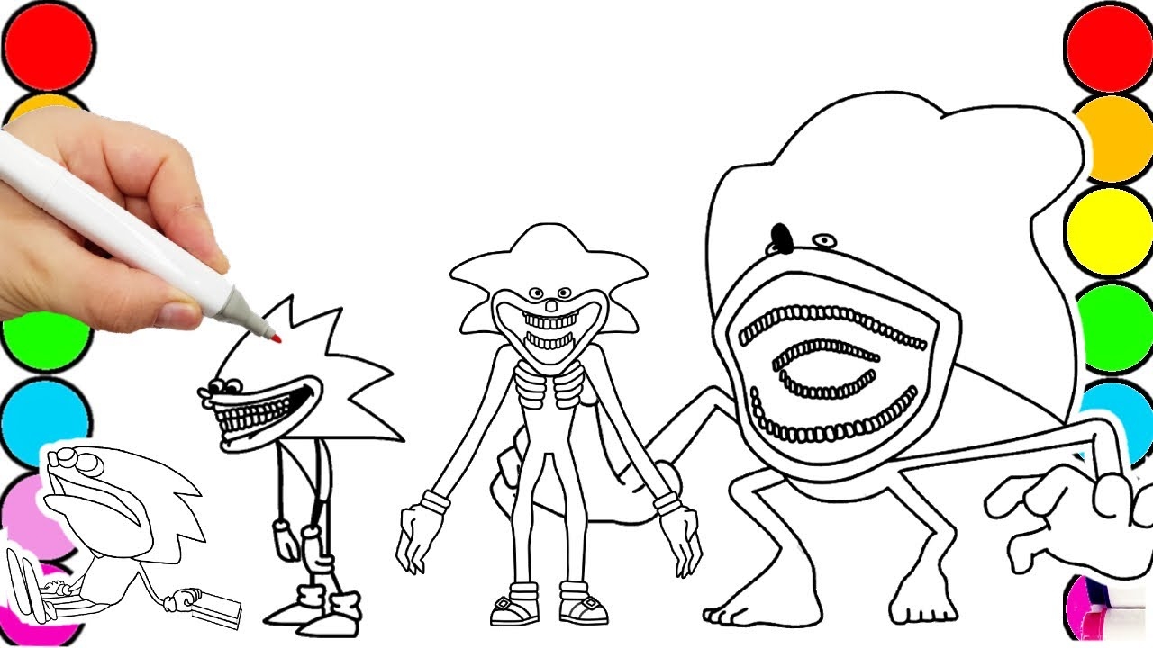 Picture Of Shin Sonic Coloring Page