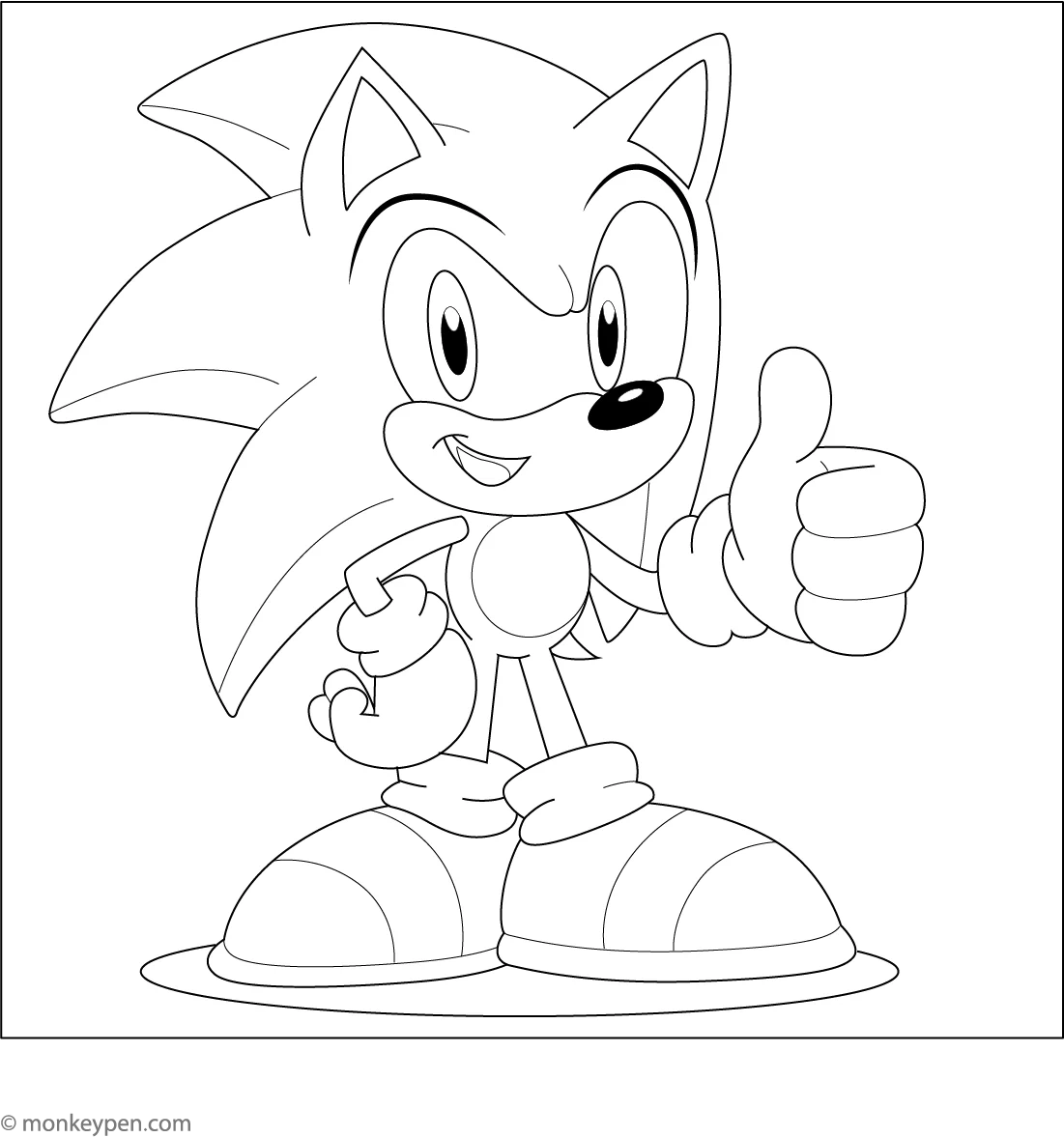 Sonic Toy Coloring Page Free Kids Activity Printable