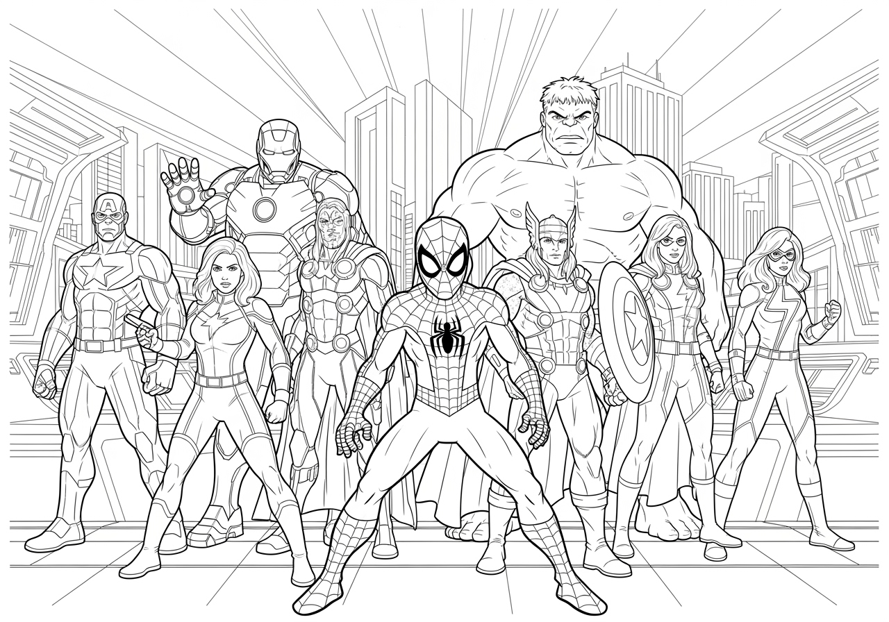 Printable Coloring Pages Avengers