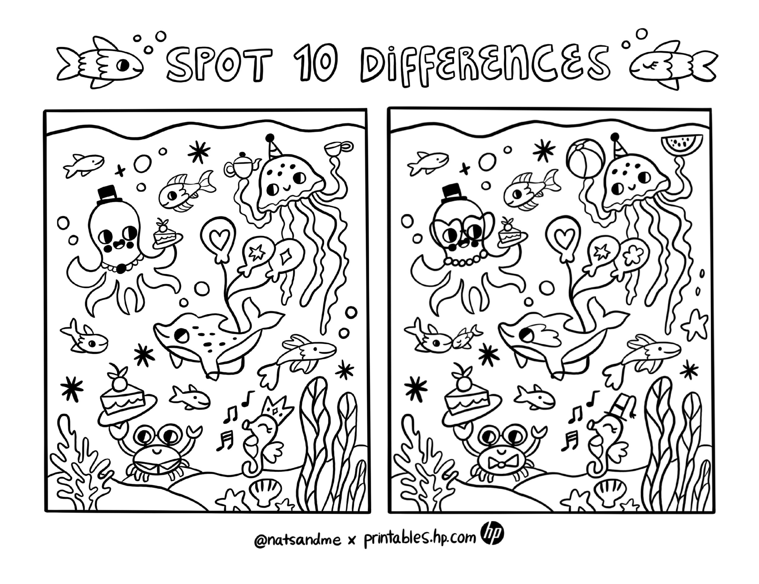 Spot The Differences Printables Free Coloring Pages amp Learning 