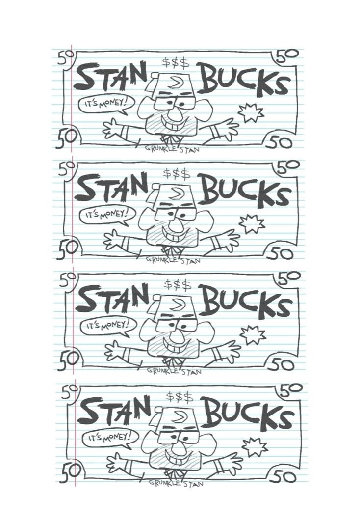 Stan Bucks Stickers For Gravity Falls Fans