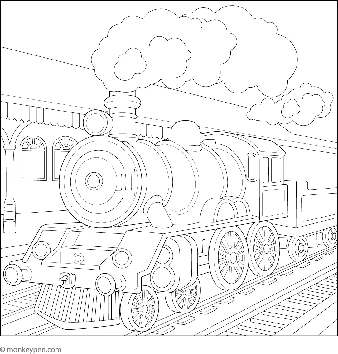 Train Coloring Pages Printable