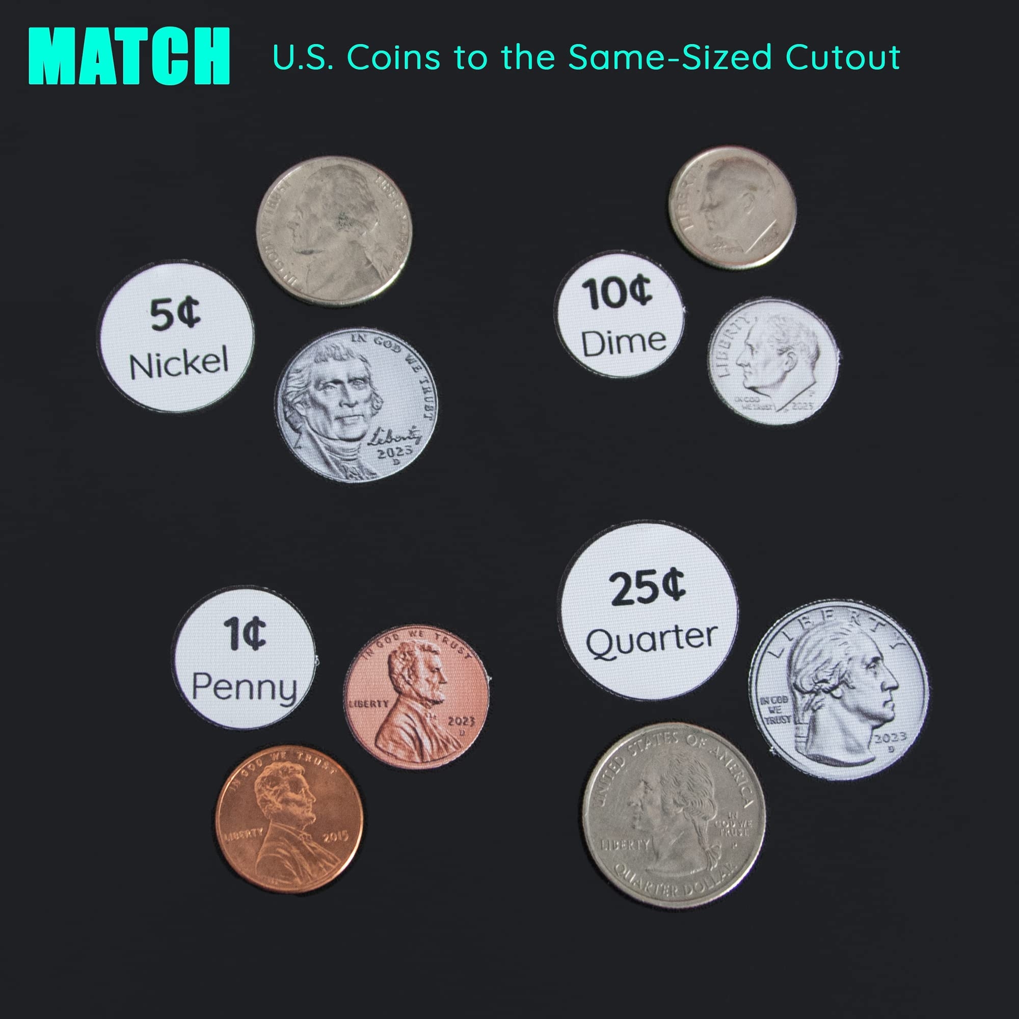 Pennies Nickels Dimes Quarters