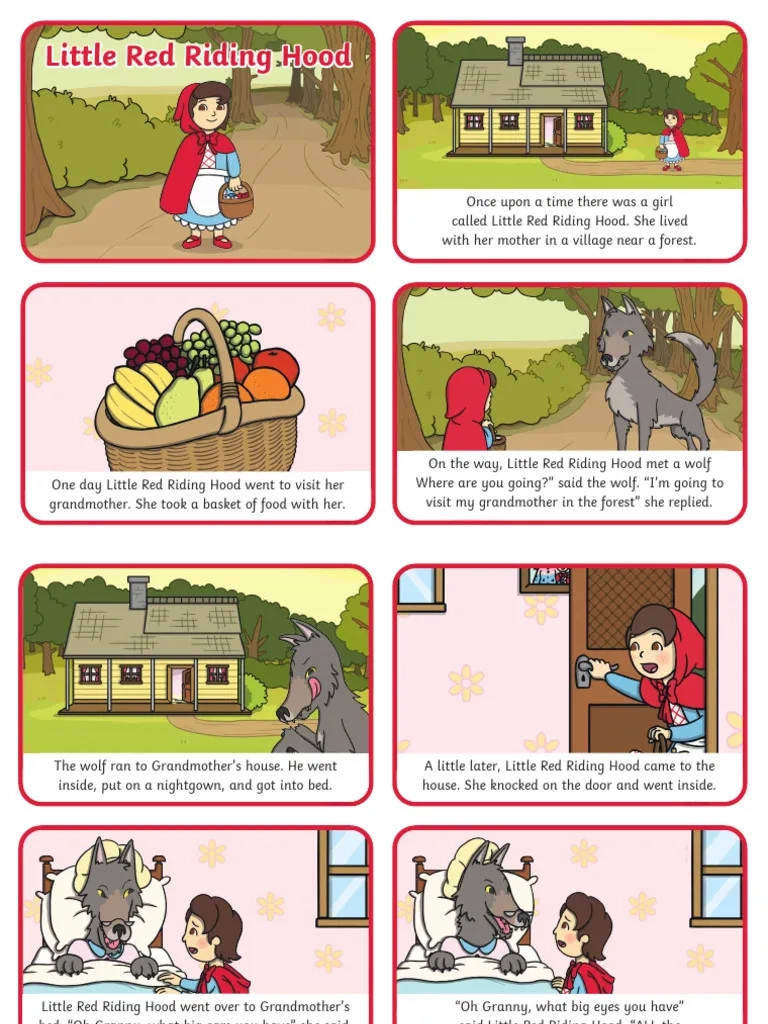 T T 5298 Little Red Riding Hood Story Cards 4 Per A4 Ver 2 PDF 