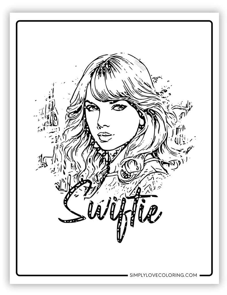 Taylor Swift Coloring Pages Free PDF Printables Simply Love 